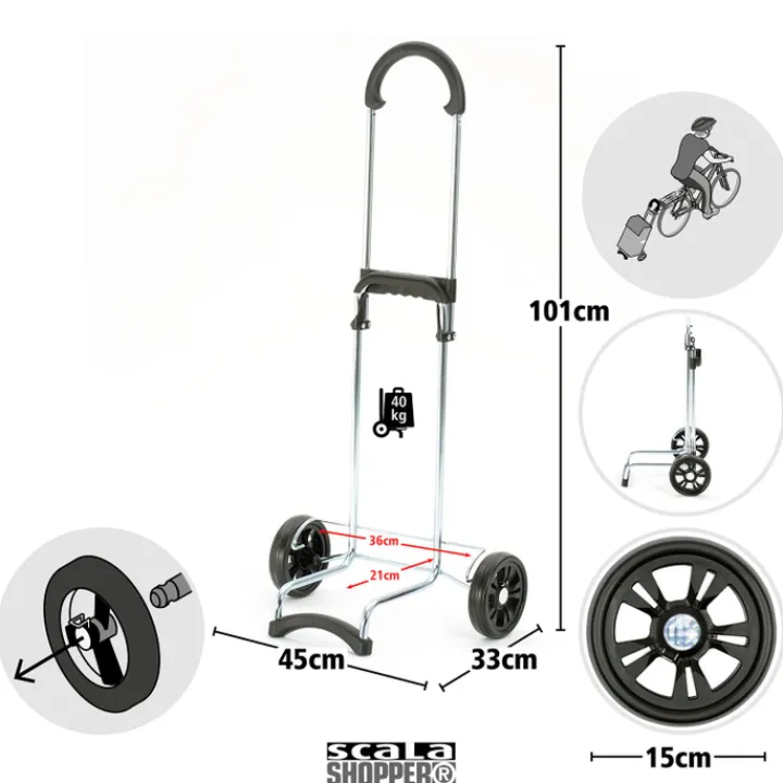 Boodschappen Trolleys|Reistrolleys>Andersen Scala Shopper Jella red
