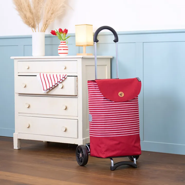 Boodschappen Trolleys|Reistrolleys>Andersen Scala Shopper Tilde red