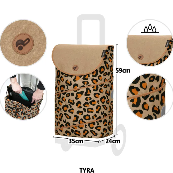Boodschappen Trolleys|Reistrolleys>Andersen Unus Shopper Fun Tyra leo