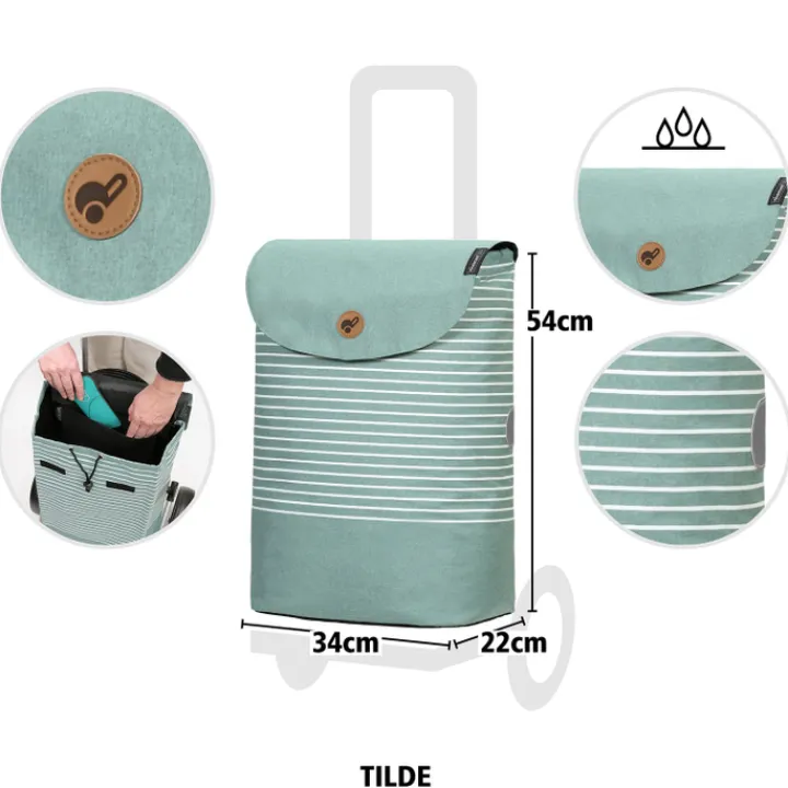 Boodschappen Trolleys|Reistrolleys>Andersen Unus Shopper Fun Tilde mint