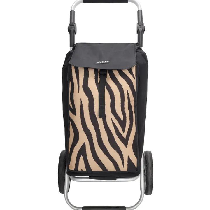 Boodschappen Trolleys|Reistrolleys>Beagles Alberic Shopping Trolley zebra brown