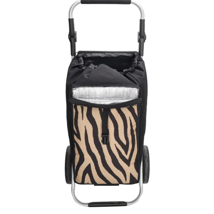 Boodschappen Trolleys|Reistrolleys>Beagles Alberic Shopping Trolley zebra brown