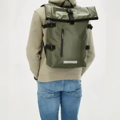 Heren Rugzakken|Dames Rugzakken>Beagles Originals Tokyo Rolltop Rugtas Waterproof 15,6" olijfgroen