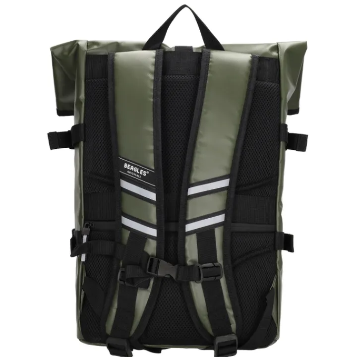 Heren Rugzakken|Dames Rugzakken>Beagles Originals Tokyo Rolltop Rugtas Waterproof 15,6" olijfgroen