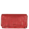 Rfid Portemonnees|Grote Portemonnees>Bear Design Cow Lavato Dames Portemonnee 12cc red