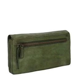 Rfid Portemonnees|Grote Portemonnees>Bear Design Cow Lavato Dames Portemonnee 12cc olive green