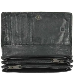 Rfid Portemonnees|Grote Portemonnees>Bear Design Cow Lavato Dames Portemonnee 12cc black2