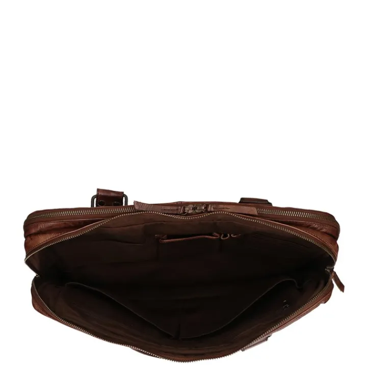 Herentassen|15.6 Inch Laptoptassen>Bear Design Cow Lavato Laptoptas bruin