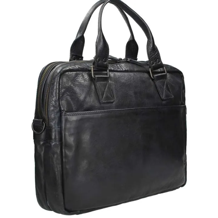 Herentassen|15.6 Inch Laptoptassen>Bear Design Cow Lavato Laptoptas black