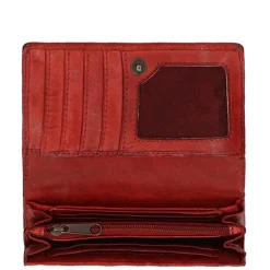 Rfid Portemonnees|Grote Portemonnees>Bear Design Cow Lavato Portemonnee red