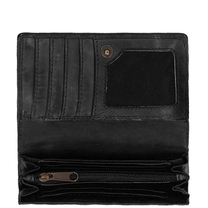 Rfid Portemonnees|Grote Portemonnees>Bear Design Cow Lavato Portemonnee black