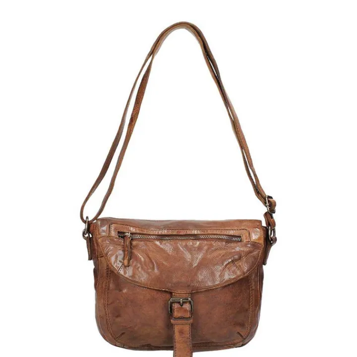 Schoudertassen|Crossbody>Bear Design Cow Lavato Schoudertas cognac