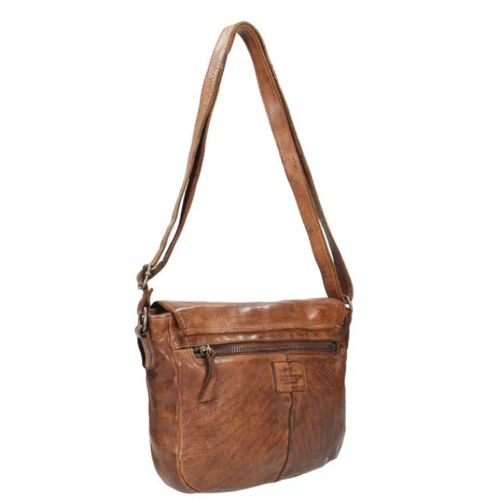 Schoudertassen|Crossbody>Bear Design Cow Lavato Schoudertas cognac