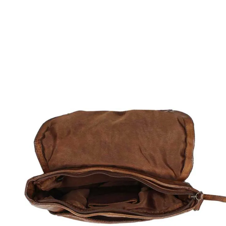 Schoudertassen|Crossbody>Bear Design Cow Lavato Schoudertas cognac