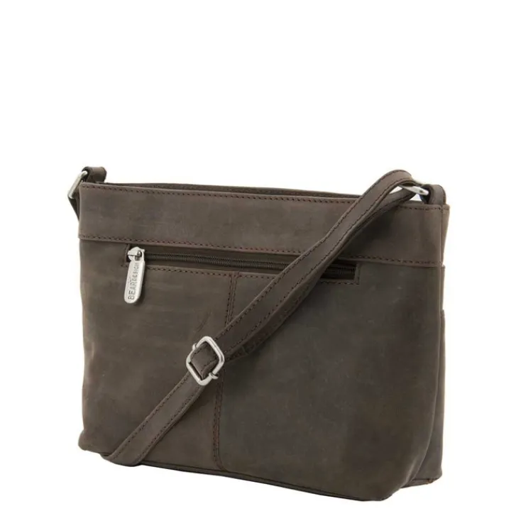 Schoudertassen|Crossbody>Bear Design Dark Nature Schoudertas Multi Rits brown
