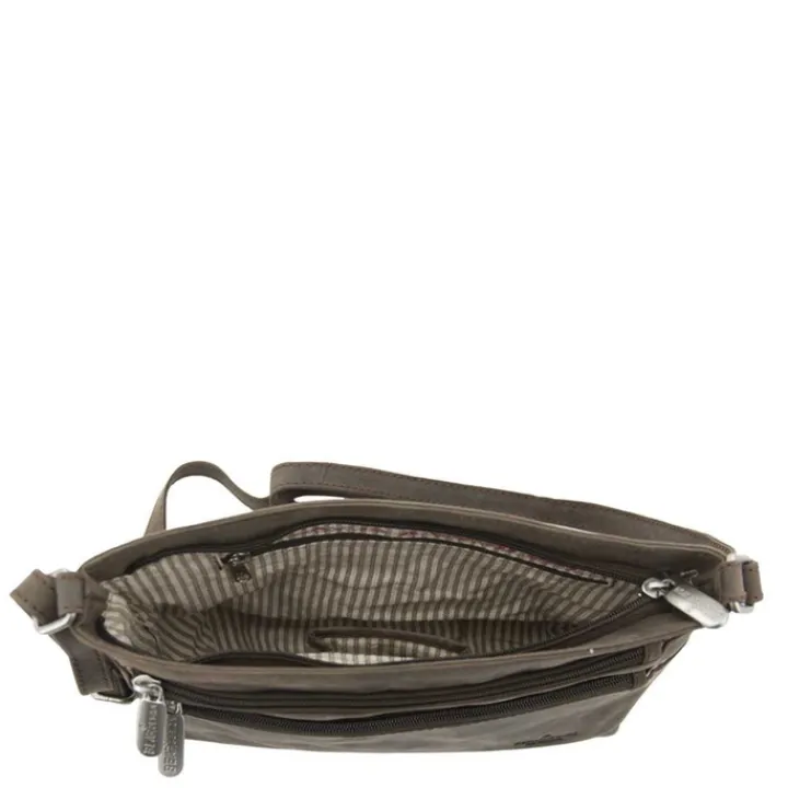 Schoudertassen|Crossbody>Bear Design Dark Nature Schoudertas Multi Rits brown