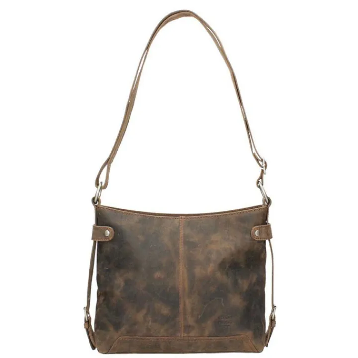 Schoudertassen|Crossbody>Bear Design Dark Nature Schoudertas brown