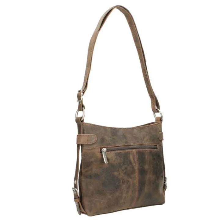 Schoudertassen|Crossbody>Bear Design Dark Nature Schoudertas brown