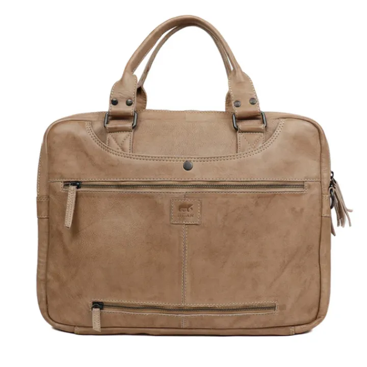 15.6 Inch Laptoptassen|Laptop Schoudertassen>Bear Design Leandro Laptopbag baltic beige