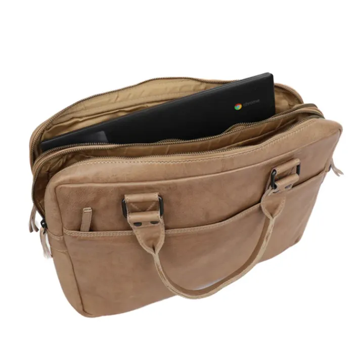 15.6 Inch Laptoptassen|Laptop Schoudertassen>Bear Design Leandro Laptopbag baltic beige