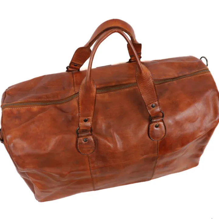 Handbagage Reistassen|Dames Reistassen>Bear Design Lucien Weekendbag cognac