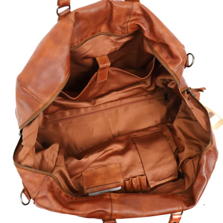 Handbagage Reistassen|Dames Reistassen>Bear Design Lucien Weekendbag cognac