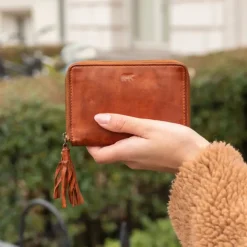 Rfid Portemonnees|Kleine Portemonnees>Bear Design Marijn Portemonnee cognac