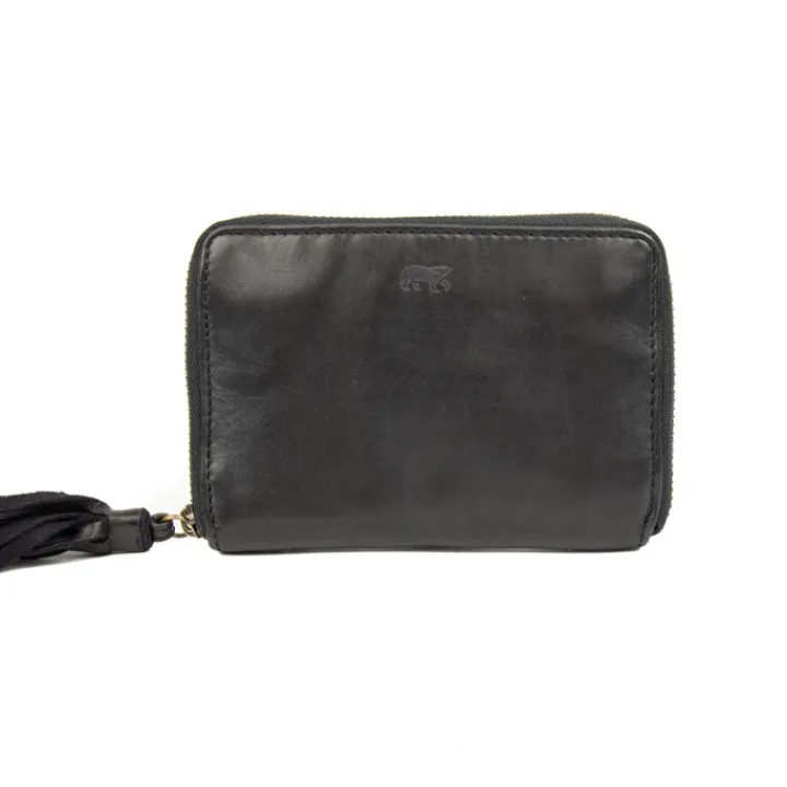 Rfid Portemonnees|Leren Portemonnees>Bear Design Marijn Portemonnee black