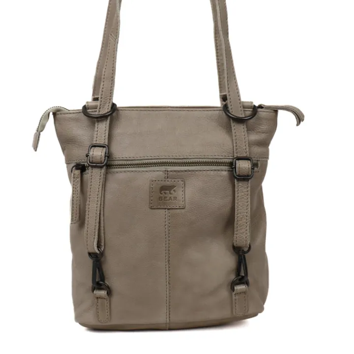 Schoudertassen|Damestassen>Bear Design Sandy Shoulder / Backpack silver mink