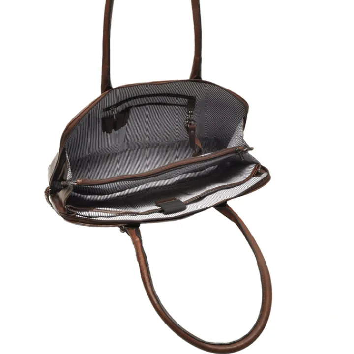 15.6 Inch Laptoptassen|Laptop Schoudertassen>Berba Lucca Business Bag chocolate