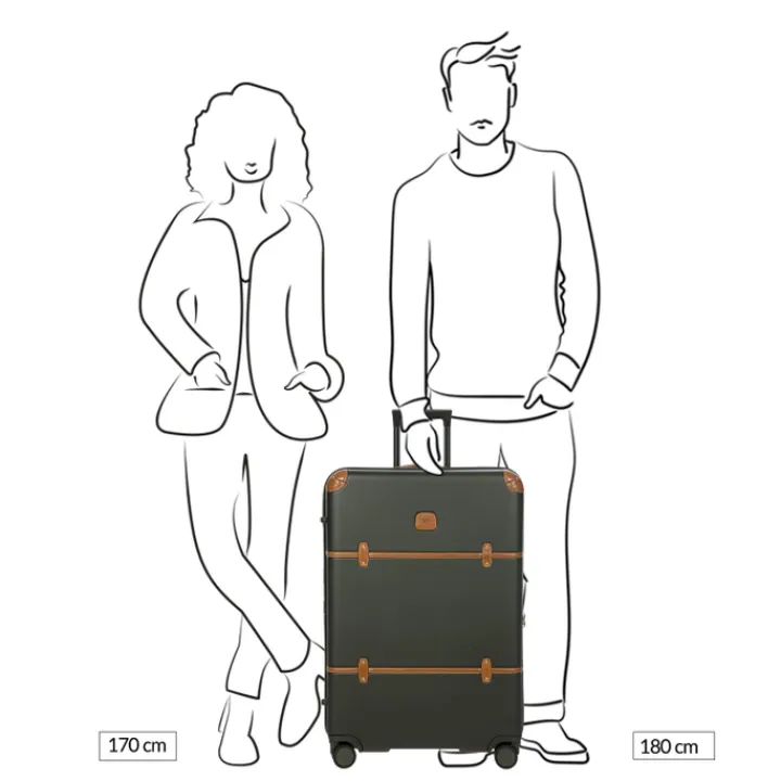 Harde Koffers|Reiskoffers>Bric's Bellagio Trolley 76 olive
