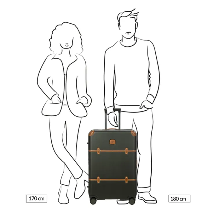 Harde Koffers|Reiskoffers>Bric's Bellagio Trolley 70 olive