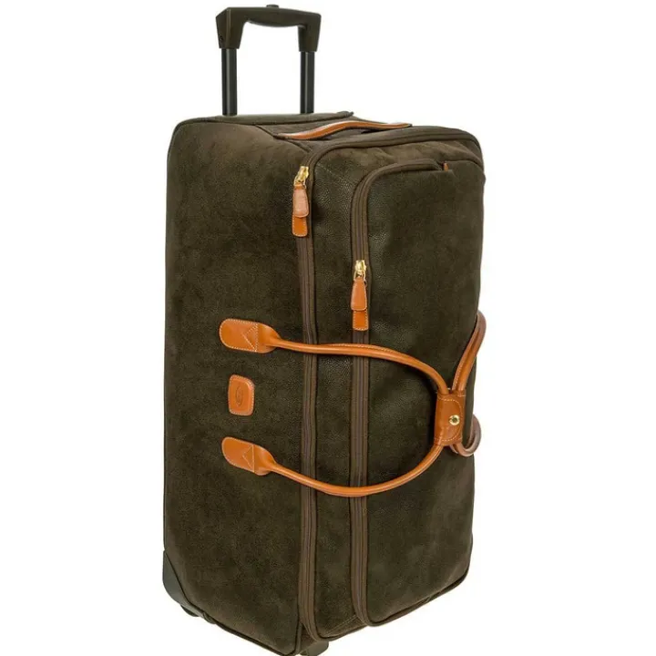 Zachte Koffers|Reiskoffers>Bric's Life Holdall Reistas met Wielen 70 olive