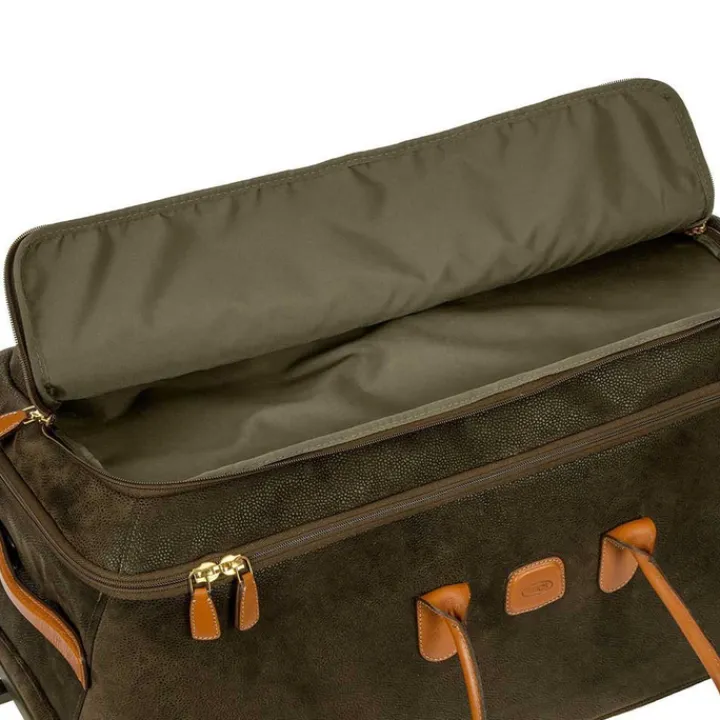 Zachte Koffers|Reiskoffers>Bric's Life Holdall Reistas met Wielen 70 olive