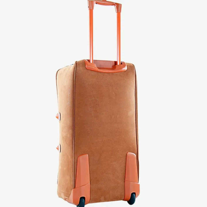 Zachte Koffers|Reiskoffers>Bric's Life Holdall Wheeled Duffle 70 camel