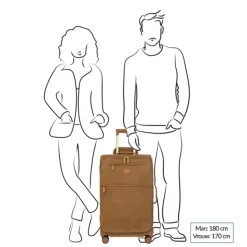 Zachte Koffers|Reiskoffers>Bric's Life Trolley 70 blue