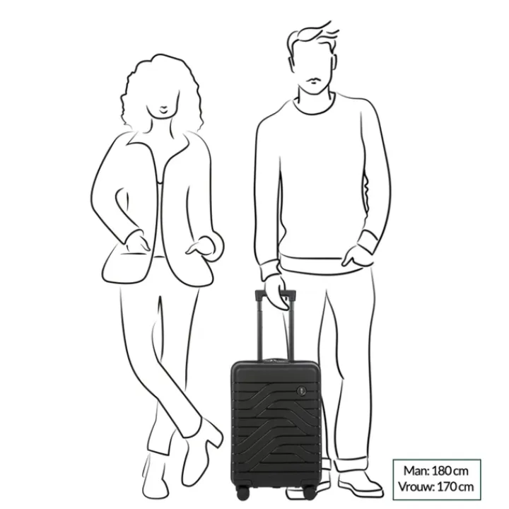 Transavia Trolleys|Handbagage Trolleys>Bric's Ulisse Trolley 55 USB pearl pink
