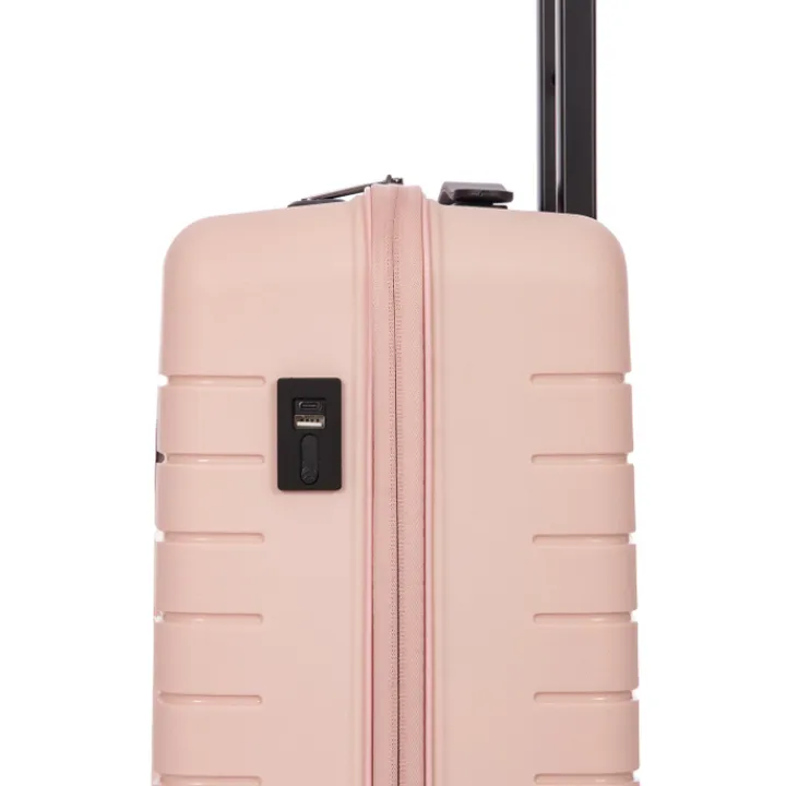 Transavia Trolleys|Handbagage Trolleys>Bric's Ulisse Trolley 55 USB pearl pink