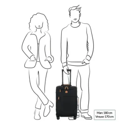 Transavia Trolleys|Handbagage Trolleys>Bric's X-Travel Cabin Trolley 55 ocean blue