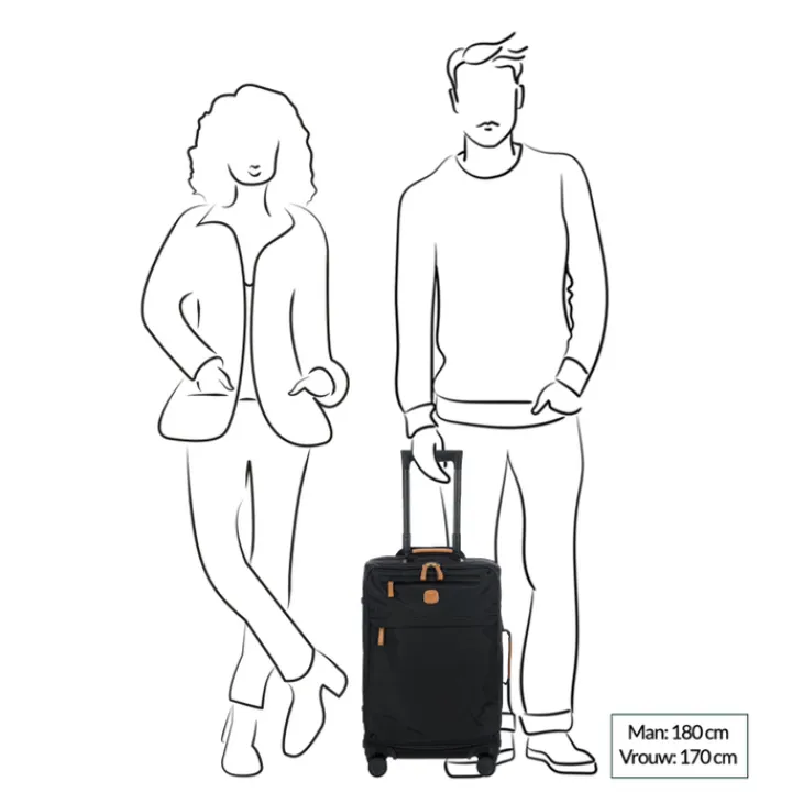 Transavia Trolleys|Handbagage Trolleys>Bric's X-Travel Cabin Trolley 55 ocean blue