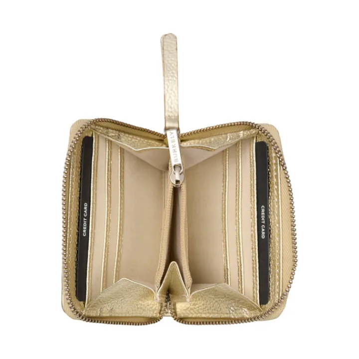 Mini Portemonnees|Kleine Portemonnees>Burkely Always Ava Small Zip Around Wallet gold