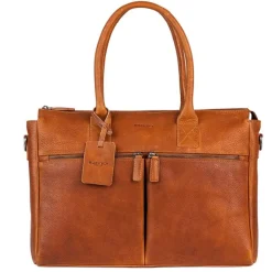 15.6 Inch Laptoptassen|Laptop Schoudertassen>Burkely Antique Avery Laptopbag 15.6" cognac