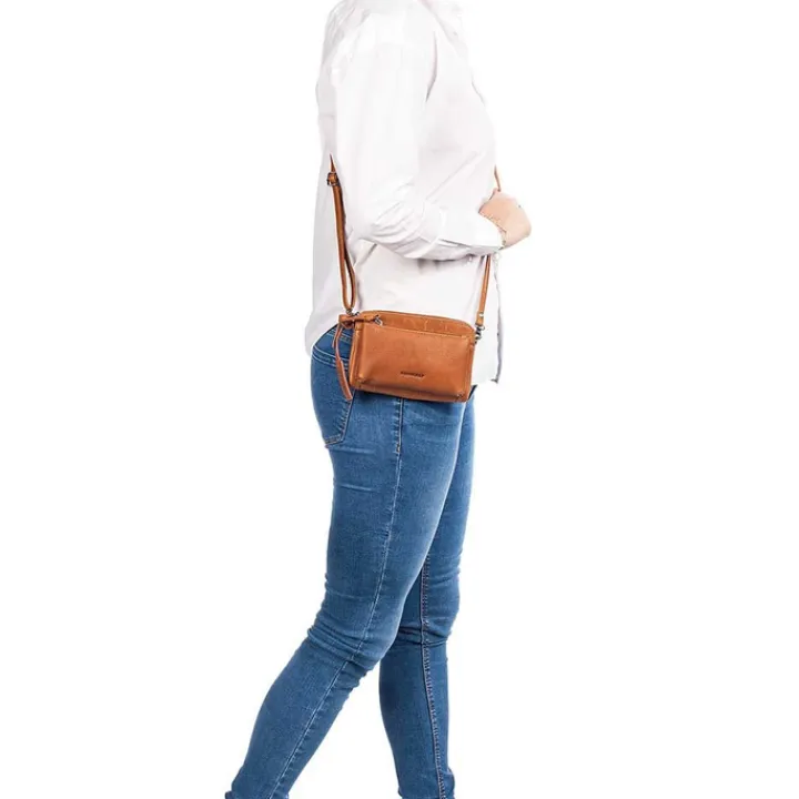 Schoudertassen|Crossbody>Burkely Antique Avery Mini Bag cognac