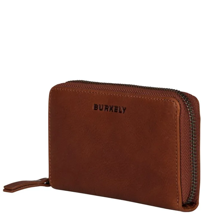 Rfid Portemonnees|Kleine Portemonnees>Burkely Antique Avery Wallet M Back Zipper cognac