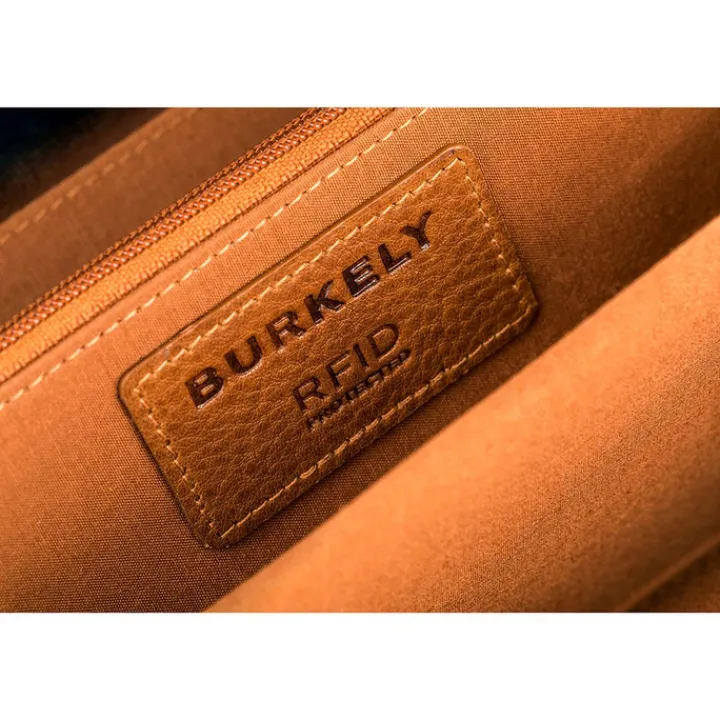 Rfid Portemonnees|Kleine Portemonnees>Burkely Antique Avery Wallet M Back Zipper cognac