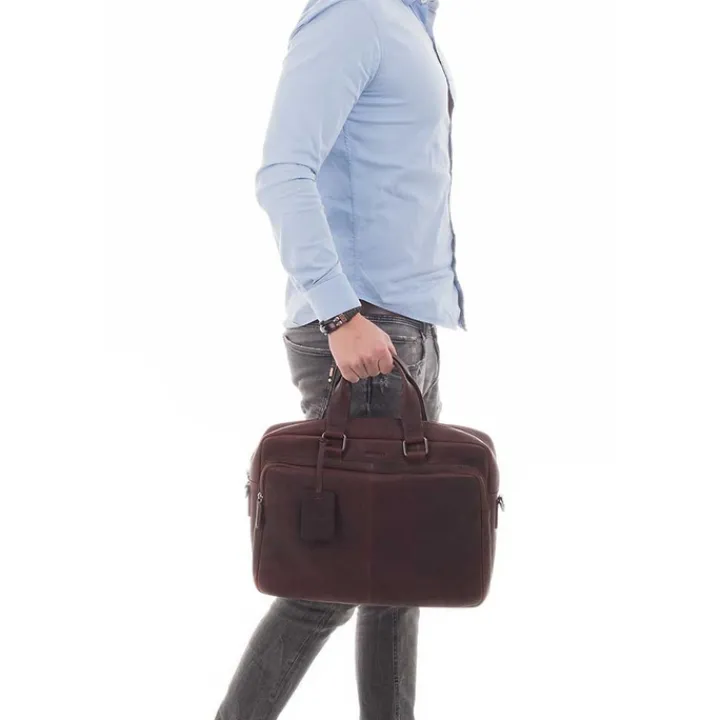 Aktetassen|Herentassen>Burkely Antique Avery Workbag 15.6" dark brown