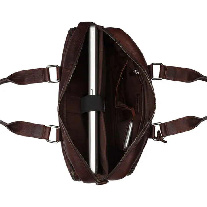 Aktetassen|Herentassen>Burkely Antique Avery Workbag 15.6" dark brown