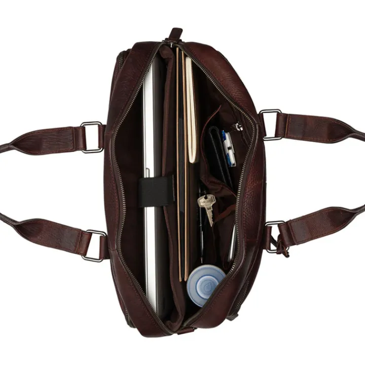 Aktetassen|Herentassen>Burkely Antique Avery Workbag 15.6" dark brown