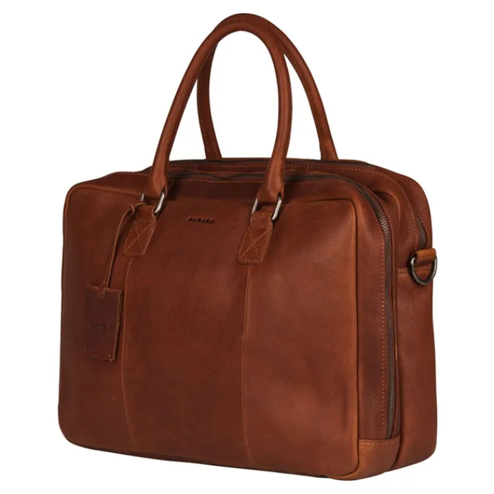 Herentassen|15.6 Inch Laptoptassen>Burkely Antique Avery Worker 15.6" cognac