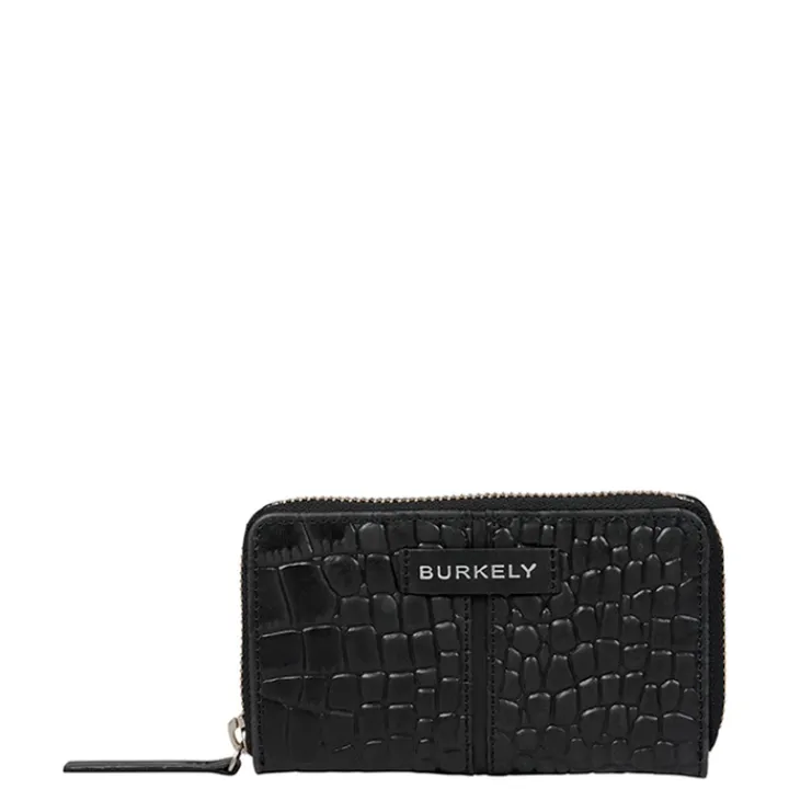 Mini Portemonnees|Kleine Portemonnees>Burkely Cool Colbie Medium Zip Around Wallet black